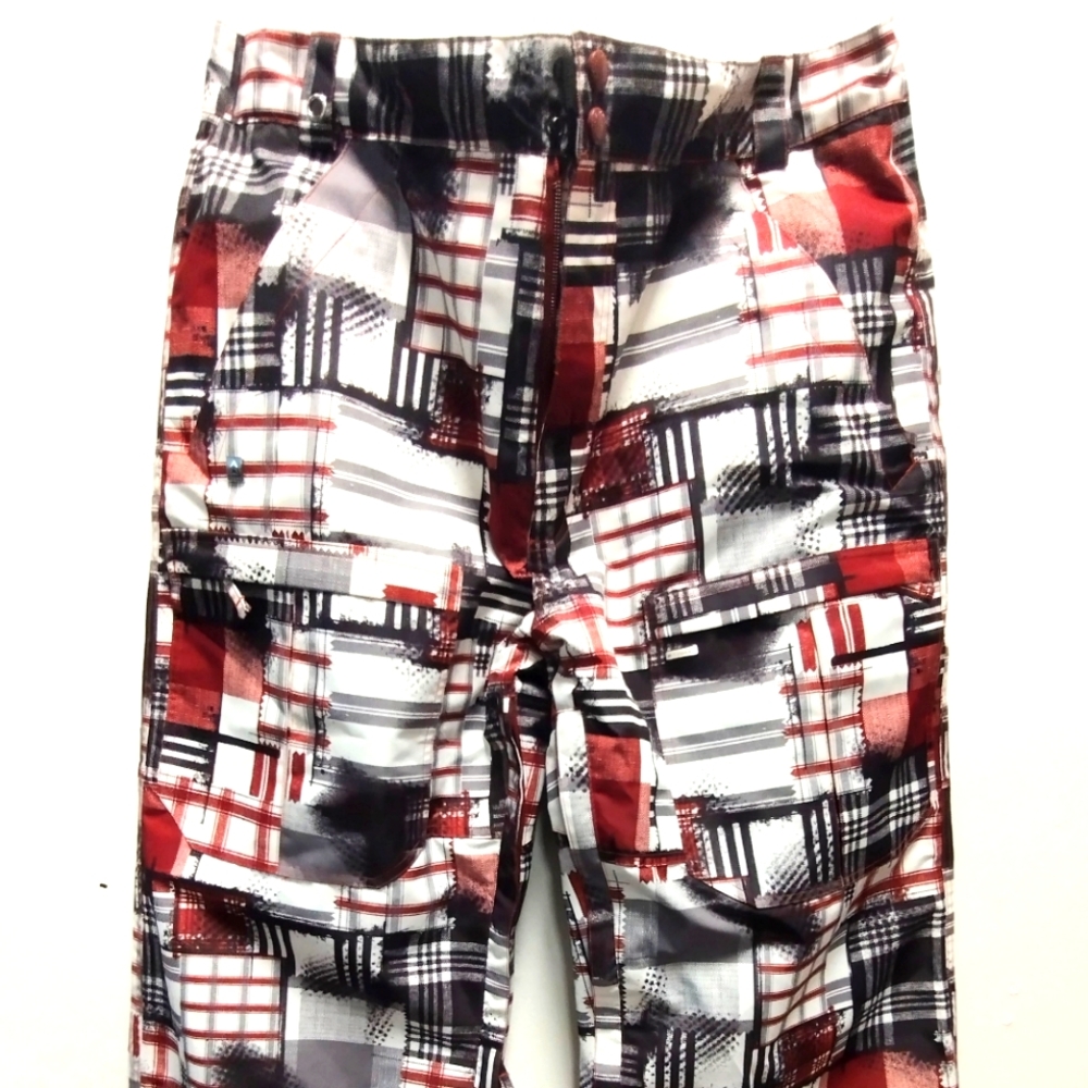 Rip Zone Micro lite Snowboard Pants Plaid Abstract Print Size: XL, 36-39, R 14